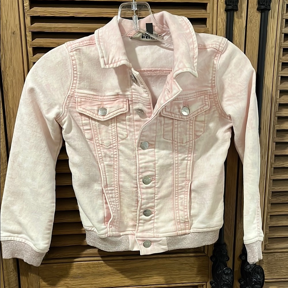 Kids Pink Denim Jacket